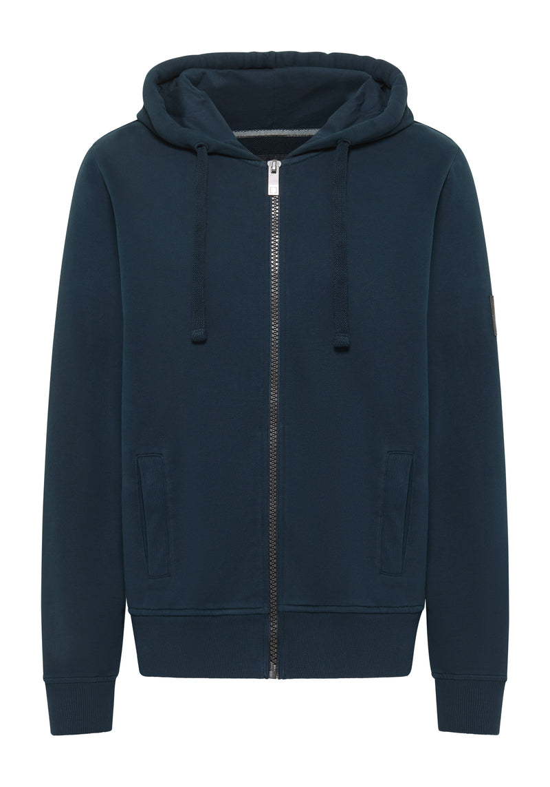 Elbsand Men Hoodie Jacket Deik, midnight, dunkelblau, Reißverschluss