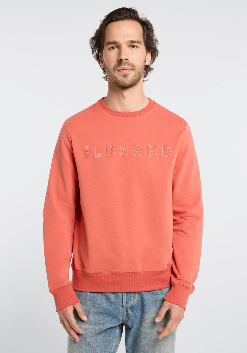 Elbsand Men Sweatshirt Jona brick red, Sweater, Herren, Bündchen