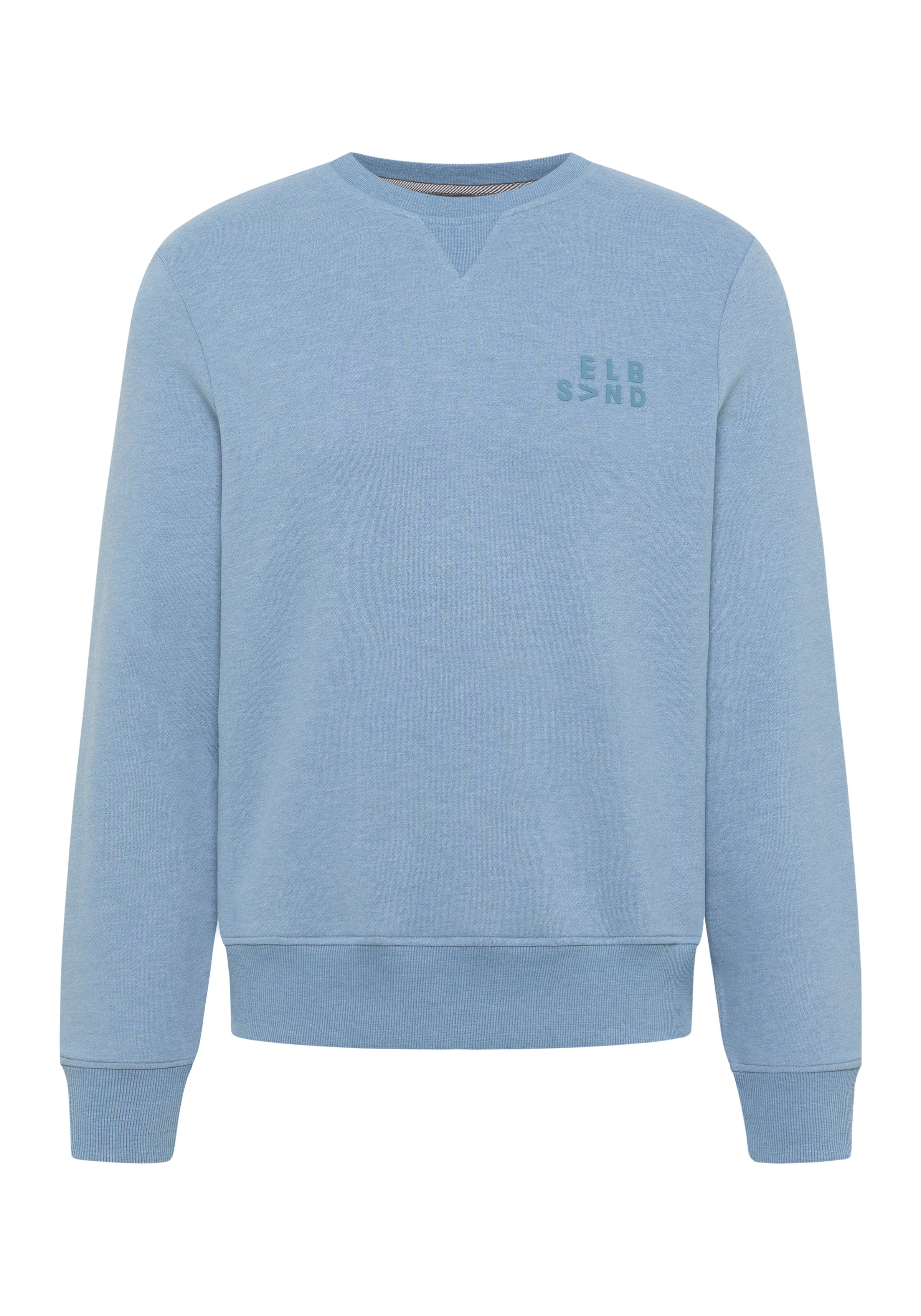 Elbsand Men Sweatshirt Samu nordic sea melange, hellblau, Herren, Sweater, Pullover