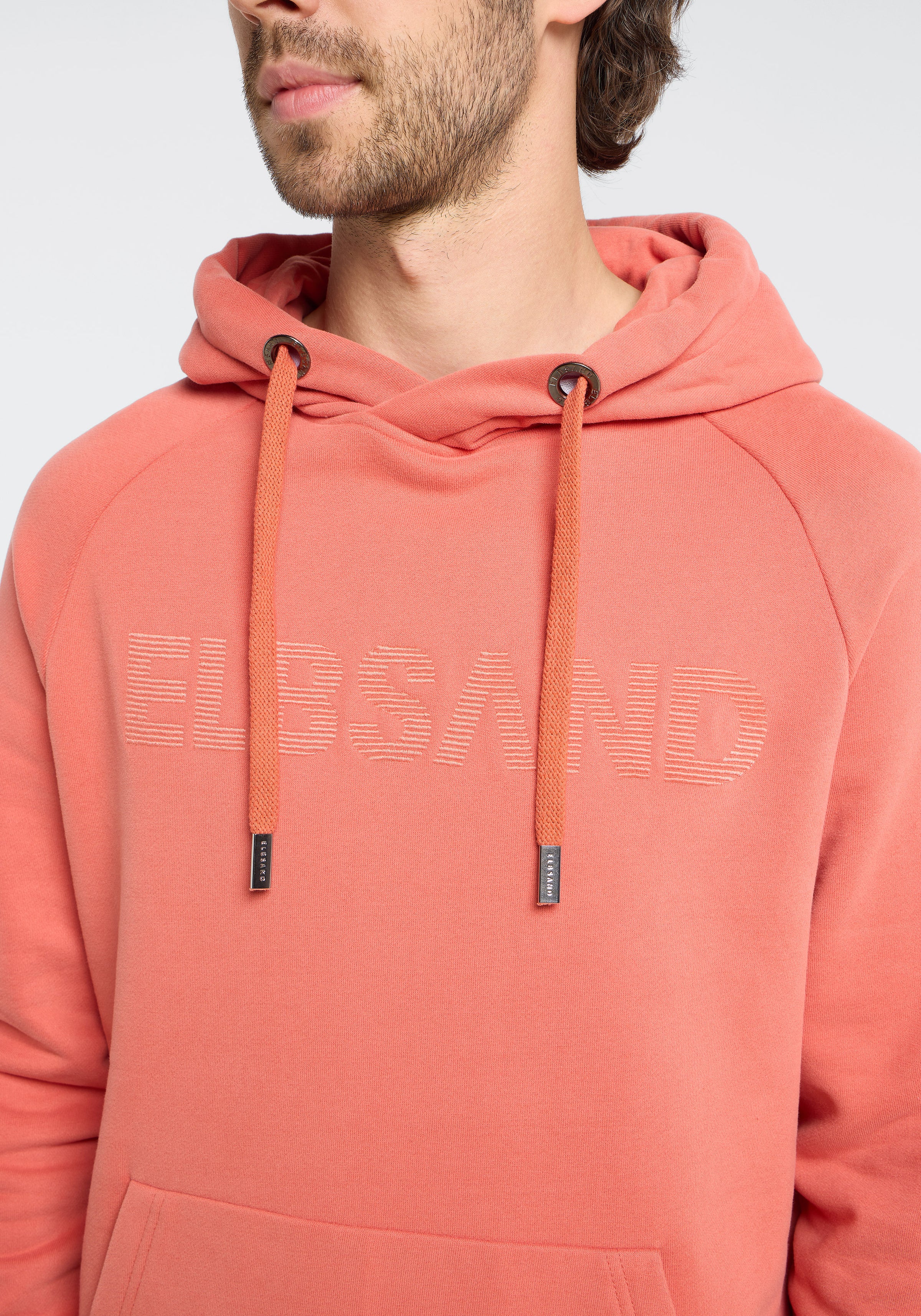 Elbsand Men Hoodie Kare brick red