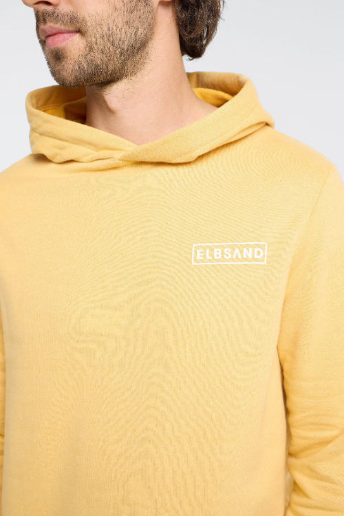Elbsand Men Hoodie Sivan mineral yellow melange