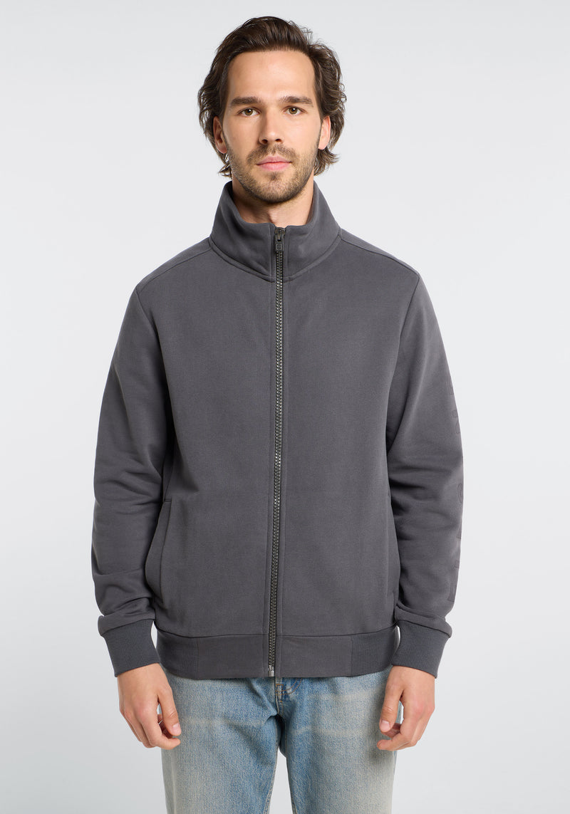 Elbsand Men Sweatjacke Levin black sand, Stehkragen, Bündchen, Herren, Reißverschluss