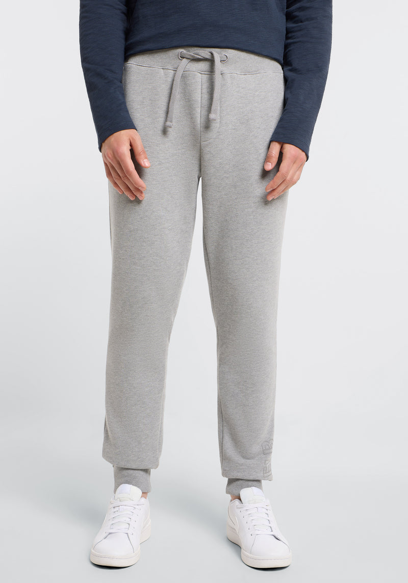 Elbsand Men Hose Jeppe cool heather grey, Bündchen, Kordelzug, hellgrau