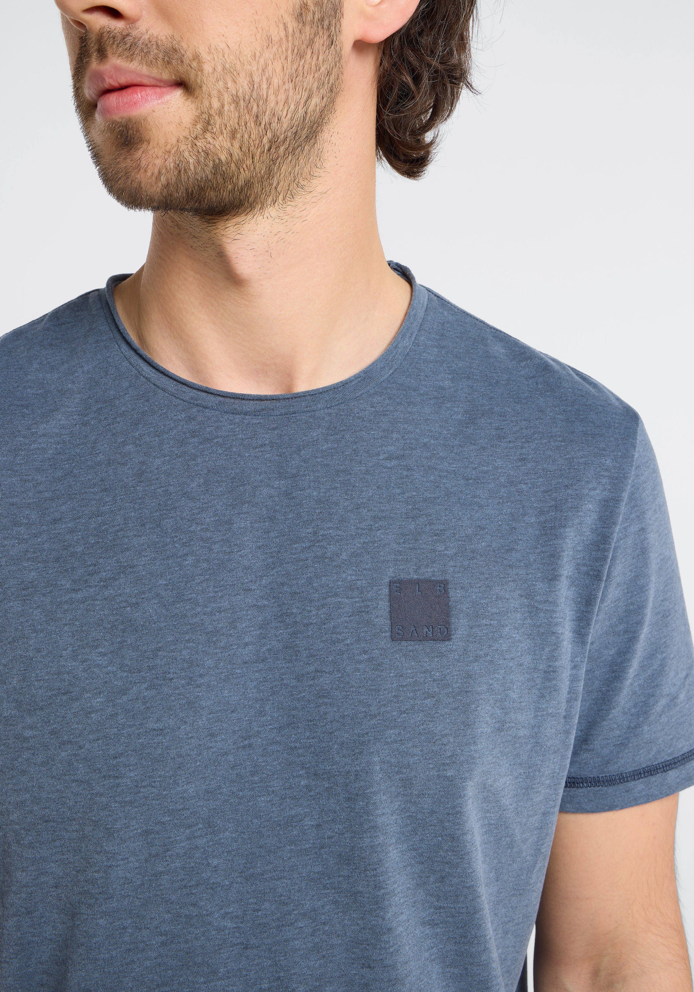Elbsand Men T-Shirt Paer midnight sea melange