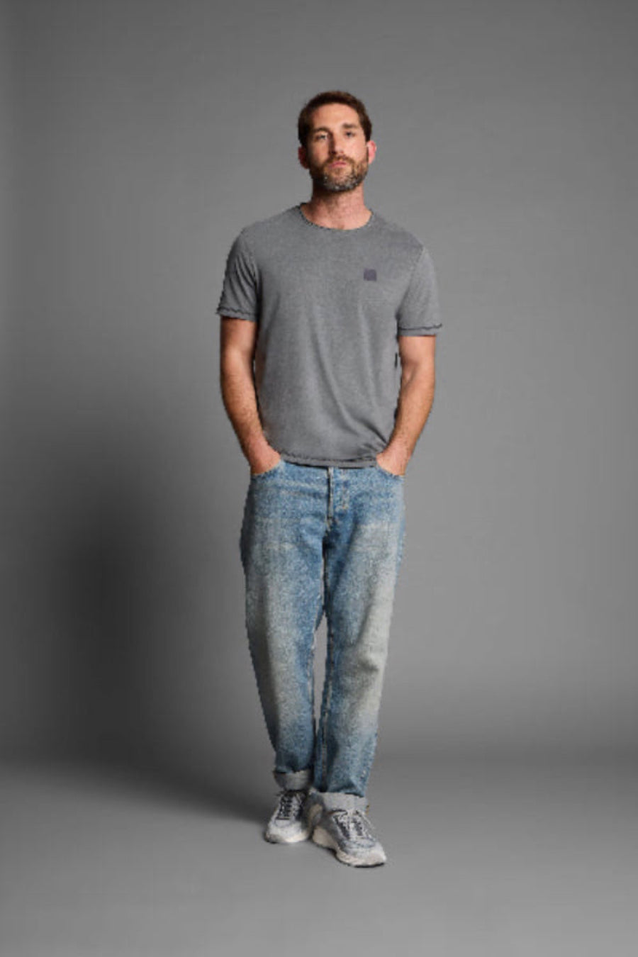 Elbsand Men T-Shirt Paer black stone melange