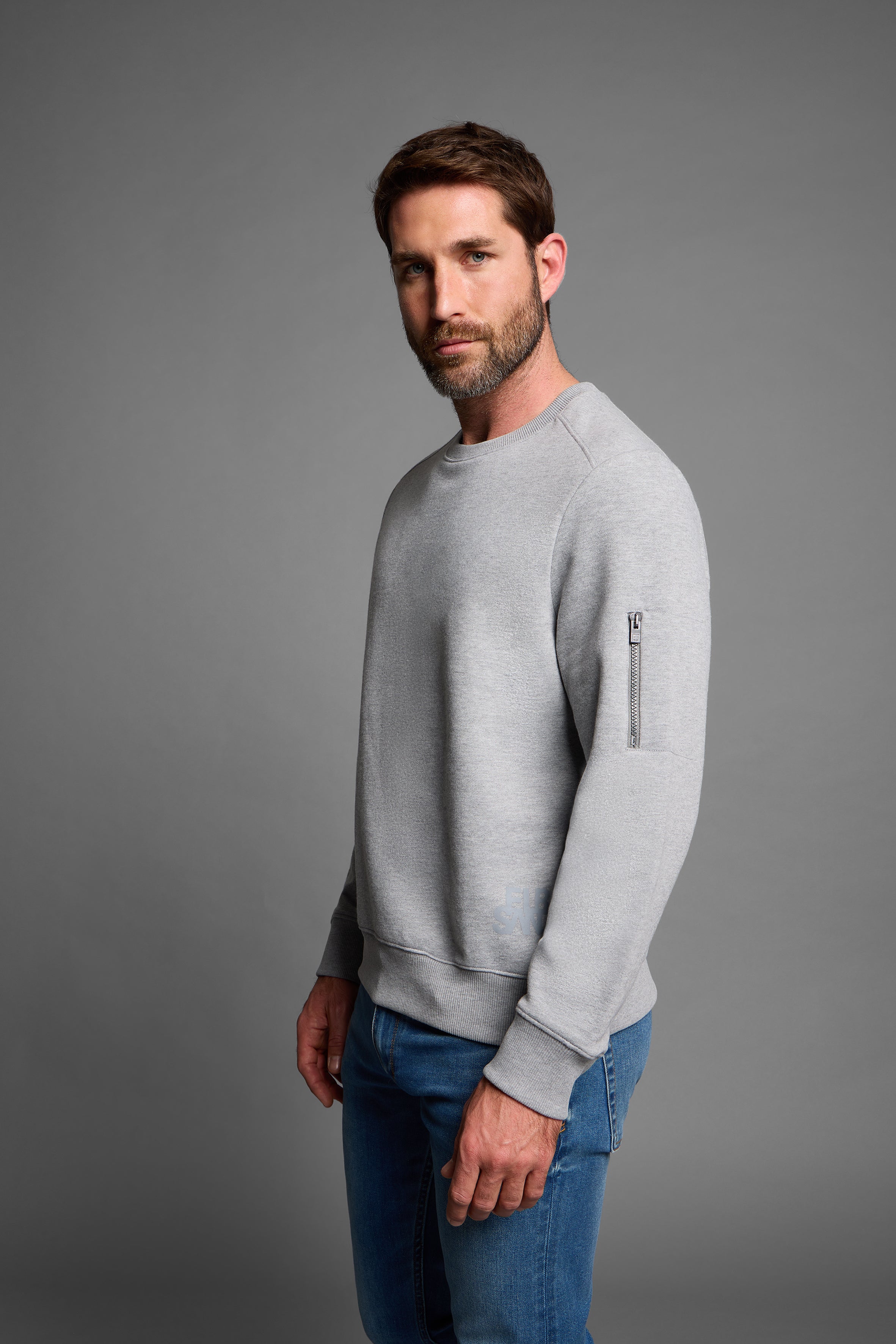 Elbsand Men Sweatshirt Elmo cool heather grey