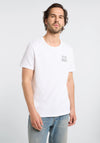 Elbsand Men T-Shirt Jivo bright white/black sand, weiß, Herren, Rundhalsausschnitt