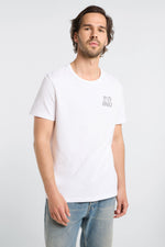 Elbsand Men T-Shirt Jivo bright white/black sand, weiß, Herren, Rundhalsausschnitt