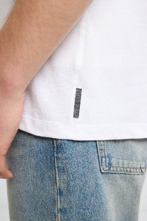 Elbsand Men T-Shirt Jivo bright white/black sand