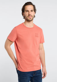 Elbsand Men T-Shirt Jivo brick red, unifarebn, Rundhalsausschnitt