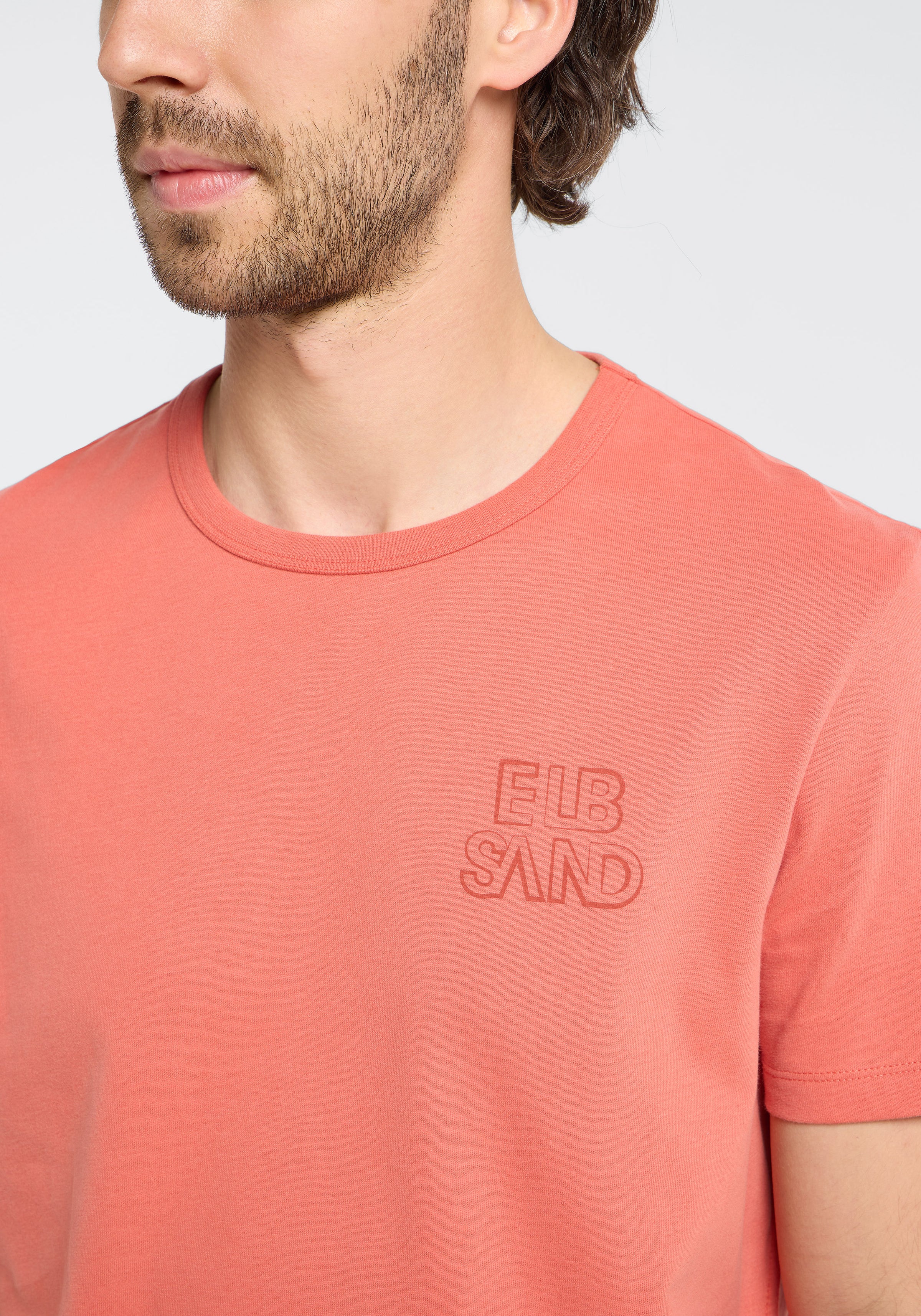 Elbsand Men T-Shirt Jivo brick red