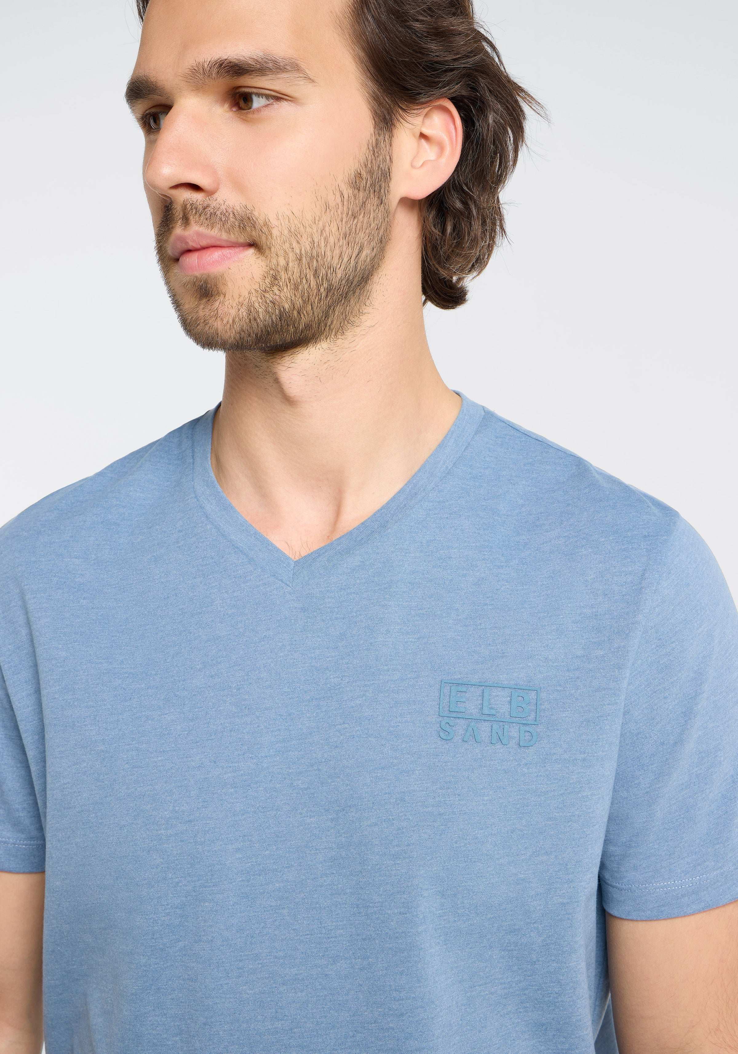 Elbsand Men T-Shirt Ingvar nordic sea melange