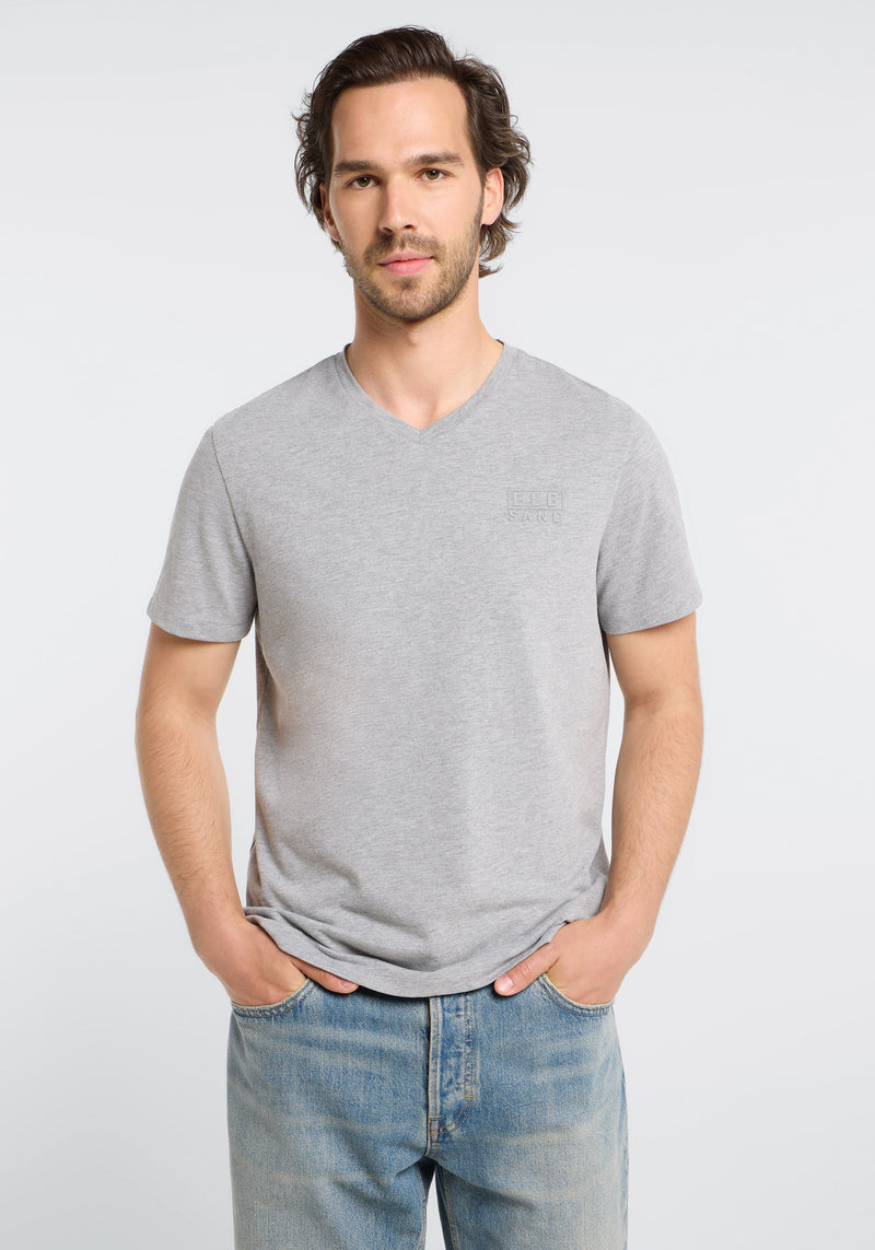 Elbsand Men T-Shirt Ingvar cool heather grey, Herren, hellgrau, unifarben