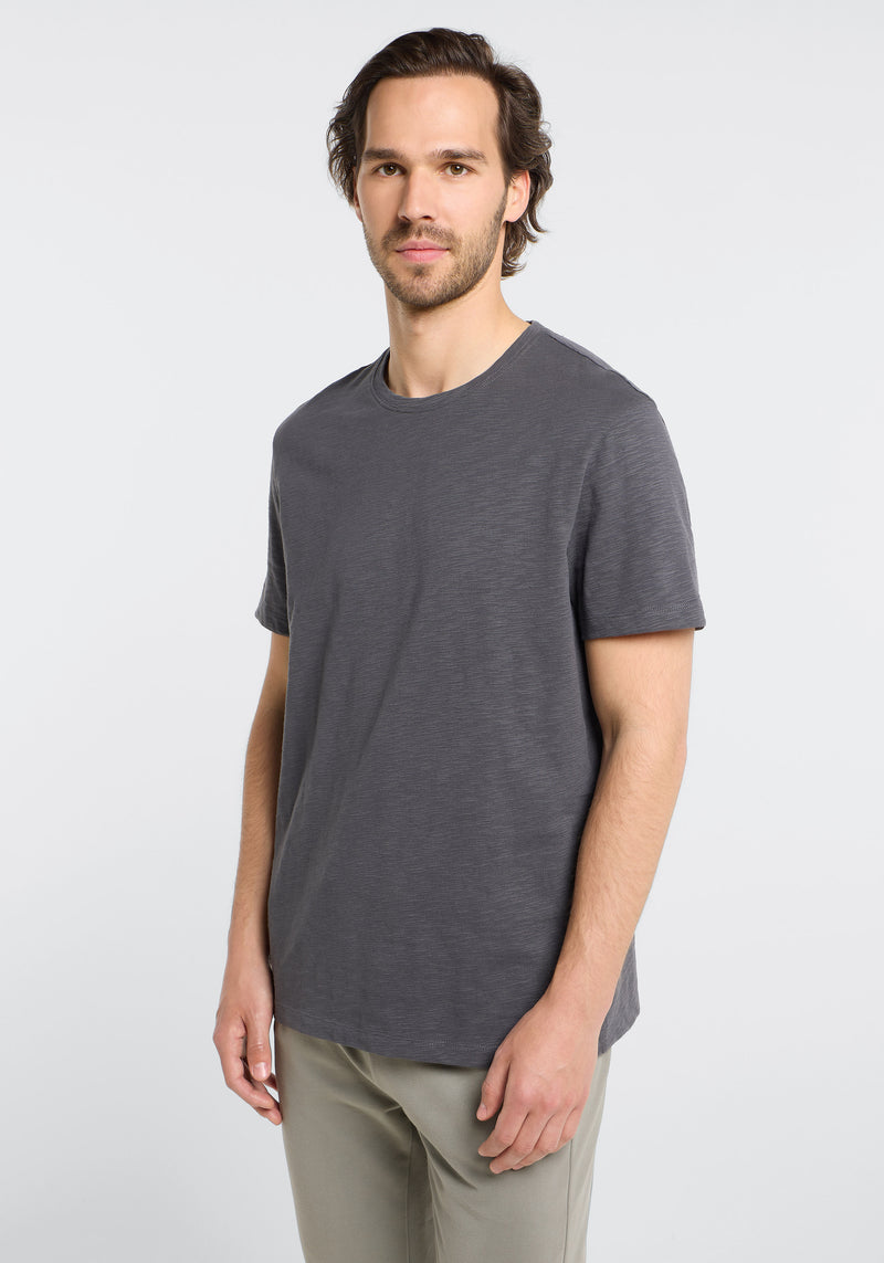 Elbsand Men T-Shirt Aike black sand, unifarben, Rundhalsausschnitt, Herren