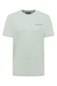 Elbsand Men T-Shirt Tian sky grey melange, hellgrau, grau, unifarben, Print, kurzärmlig, Rundhalsausschnitt