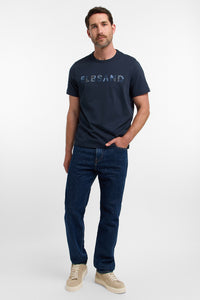 Elbsand Men T-Shirt Sibbe midnight, dunkelblau, blau, kurzärmlig, Rundhalsausschnitt