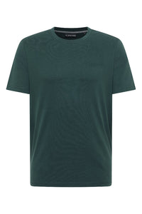 Elbsand Men T-Shirt Edo nordic pine, dunkelgrün, unifarben, kurzärmlig, Rundhalsausschnitt, Baumwolle