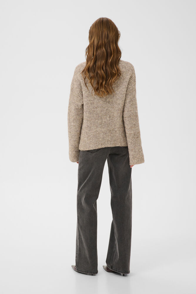 Kaffe Pullover KAkikki desert taupe melange