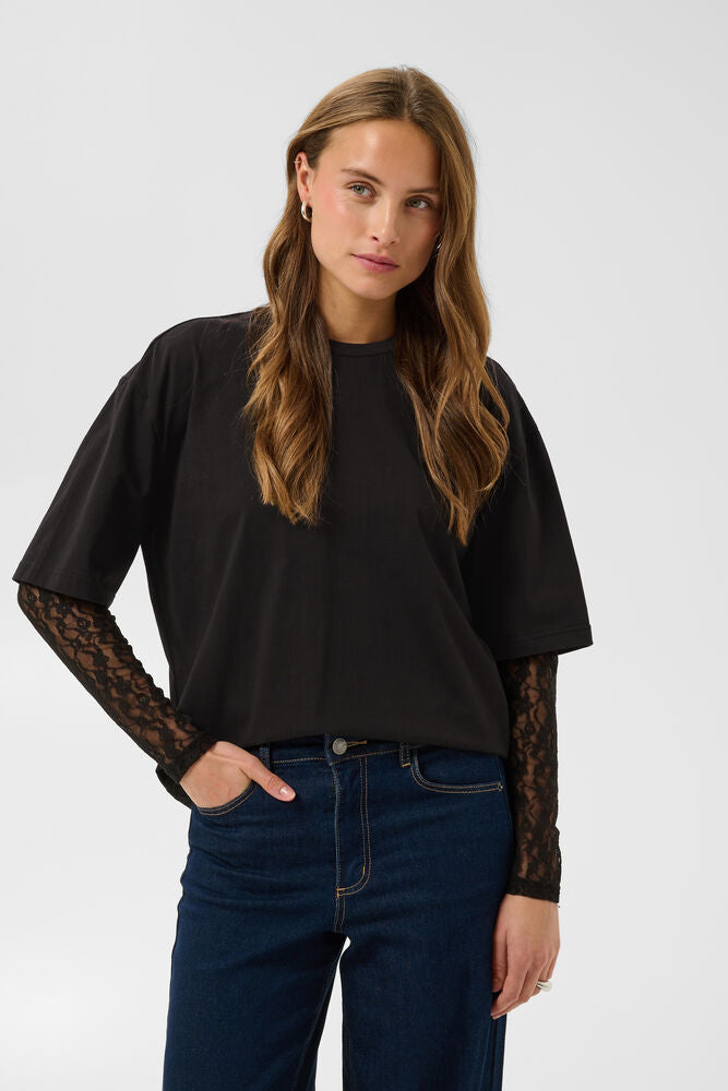 Kaffe Longsleeve KAdora black deep