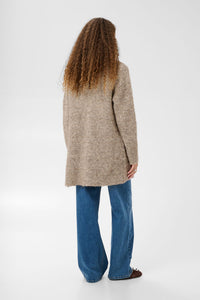 Kaffe Cardigan/Strickjacke KAkikki desert taupe melange