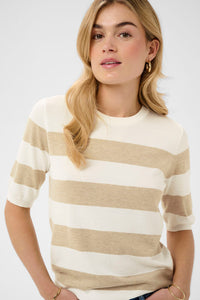 Kaffe Pullover KAlizza gestreift chalk/feather grey