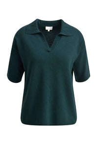 Strickpolo forest green milano italy fashion