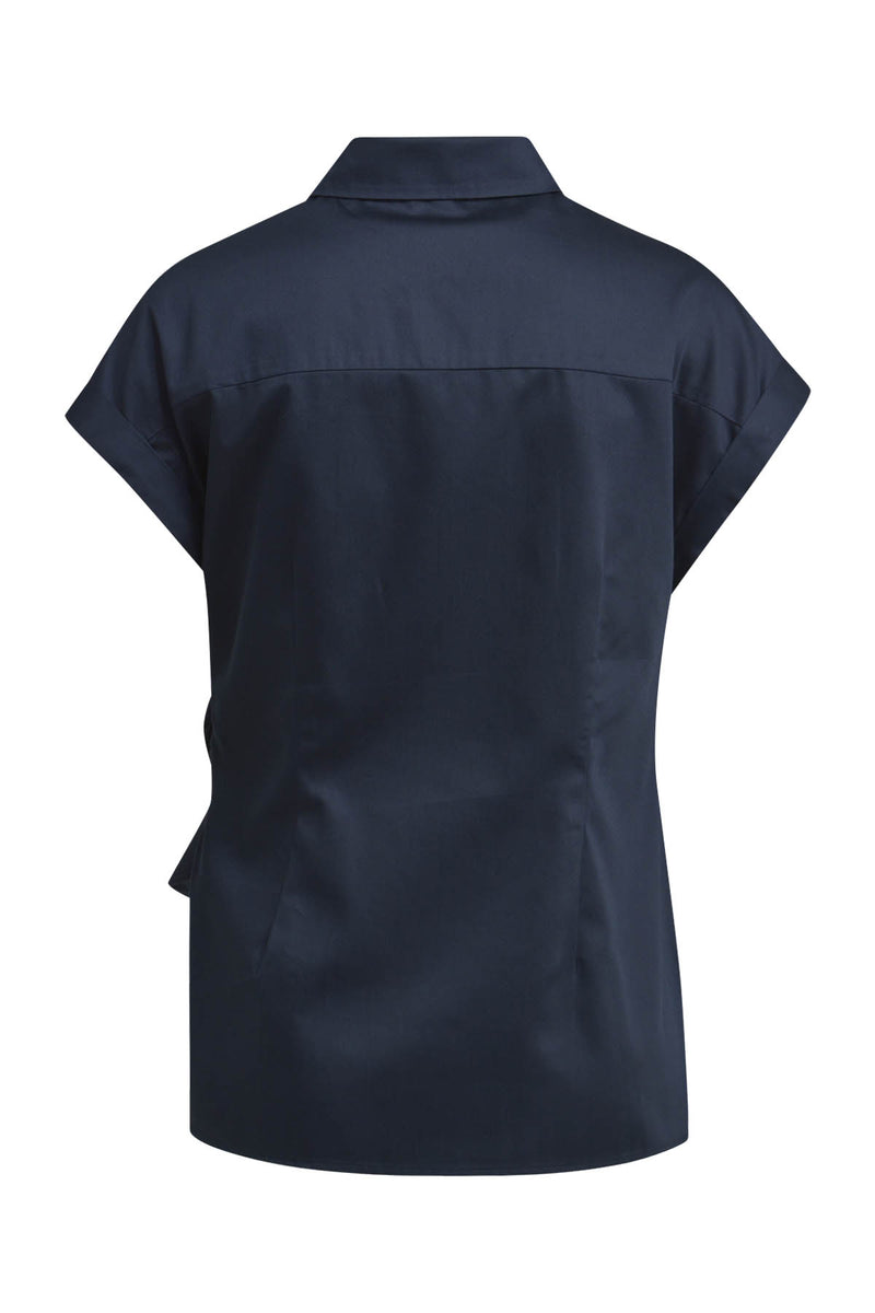 Milano Kurzarm-Bluse dunkelblau
