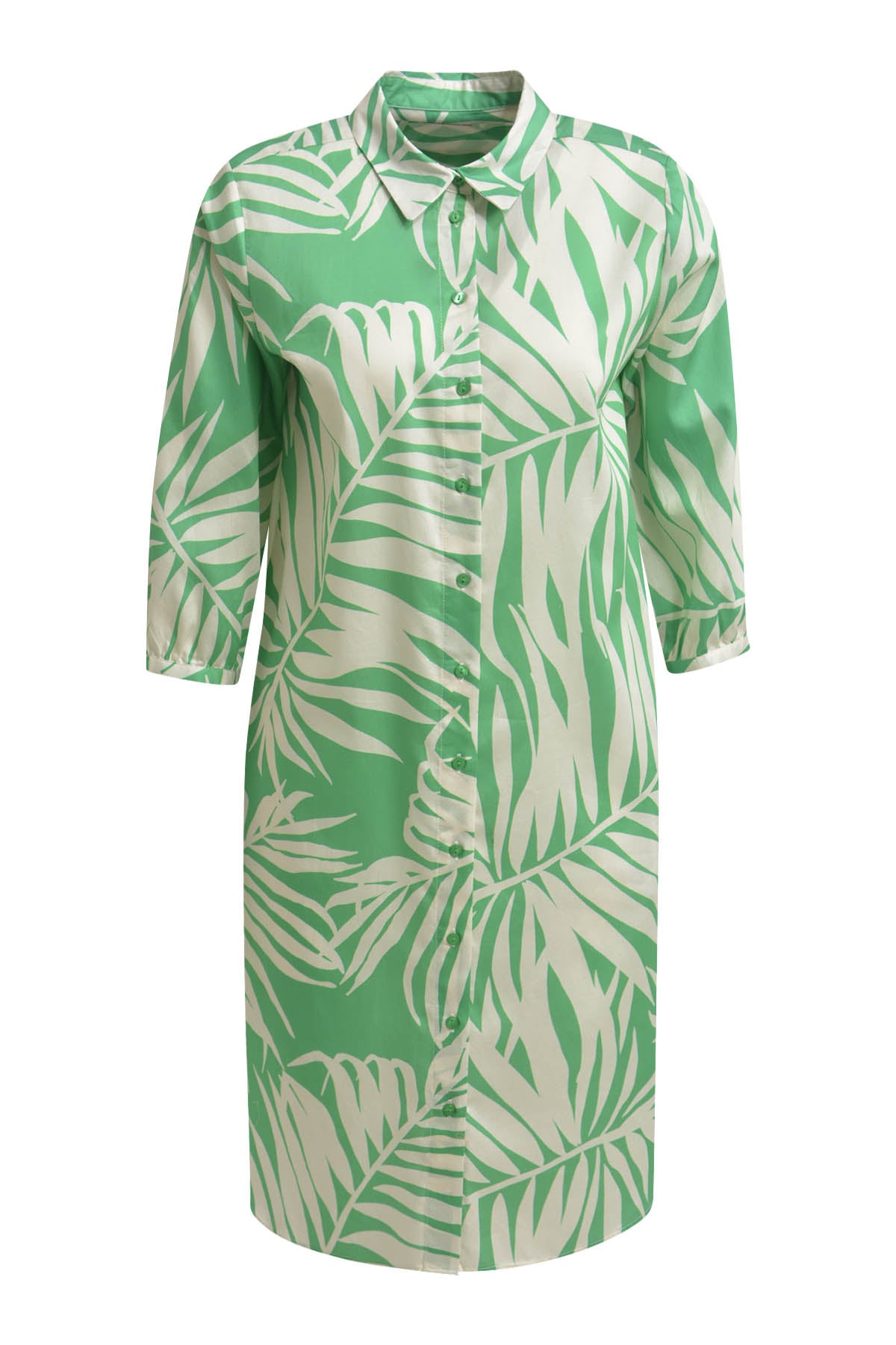Milano Hemdblusenkleid mit Print grün