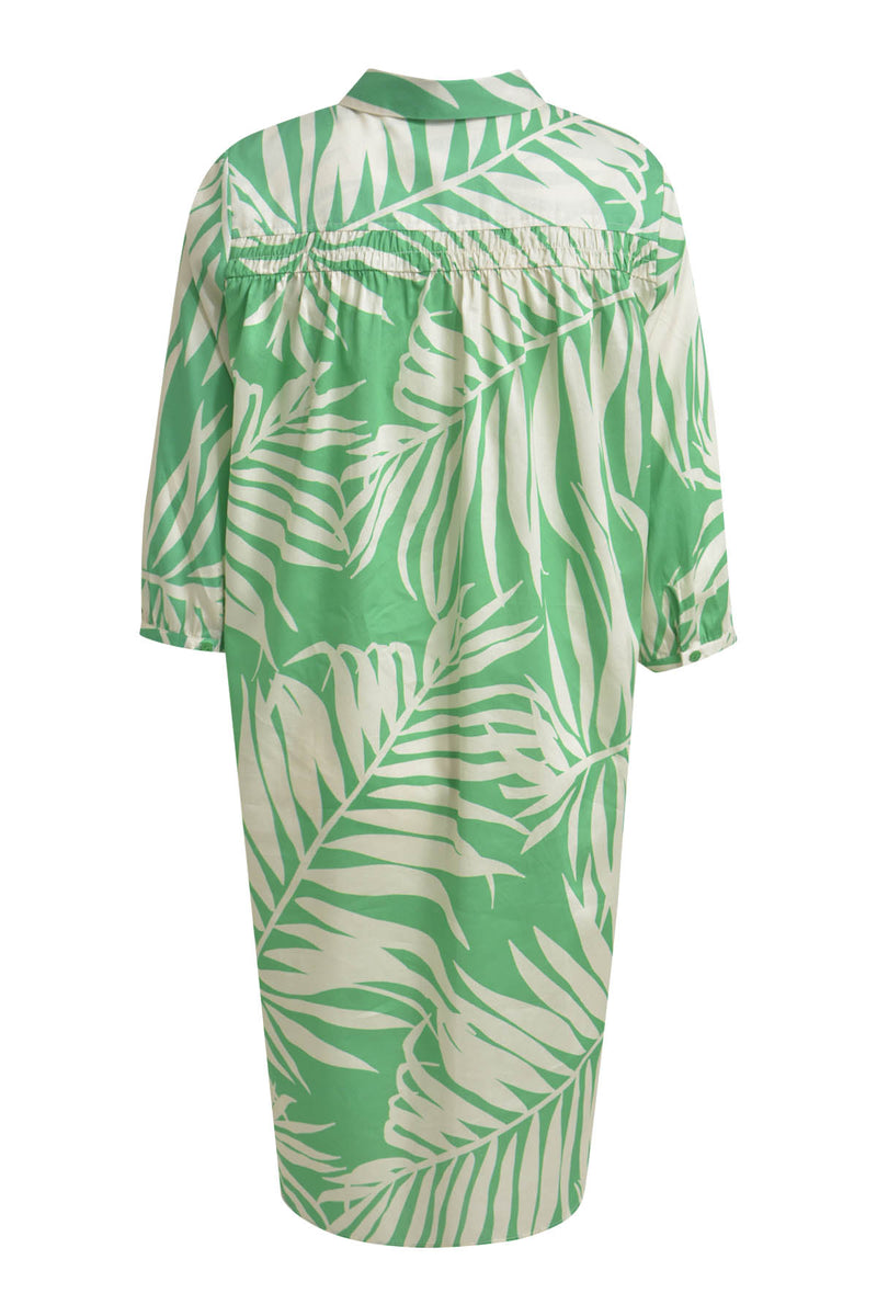 Milano Hemdblusenkleid mit Print grün