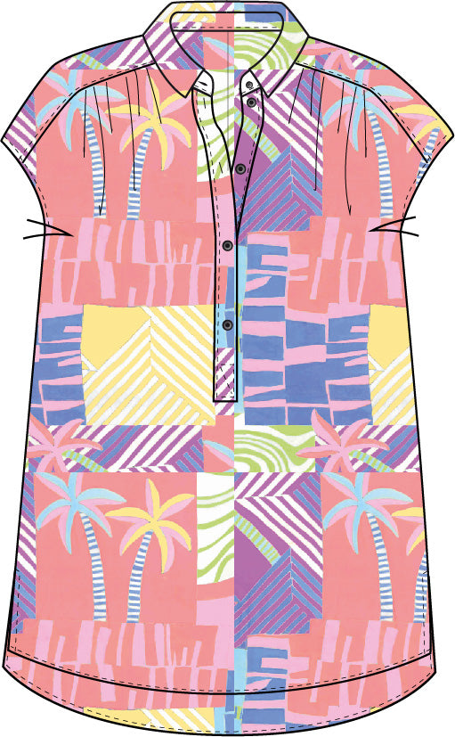 Milano Bluse colorful print