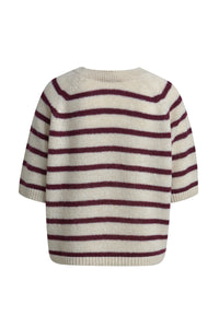Milano Kurzarmpullover vino print