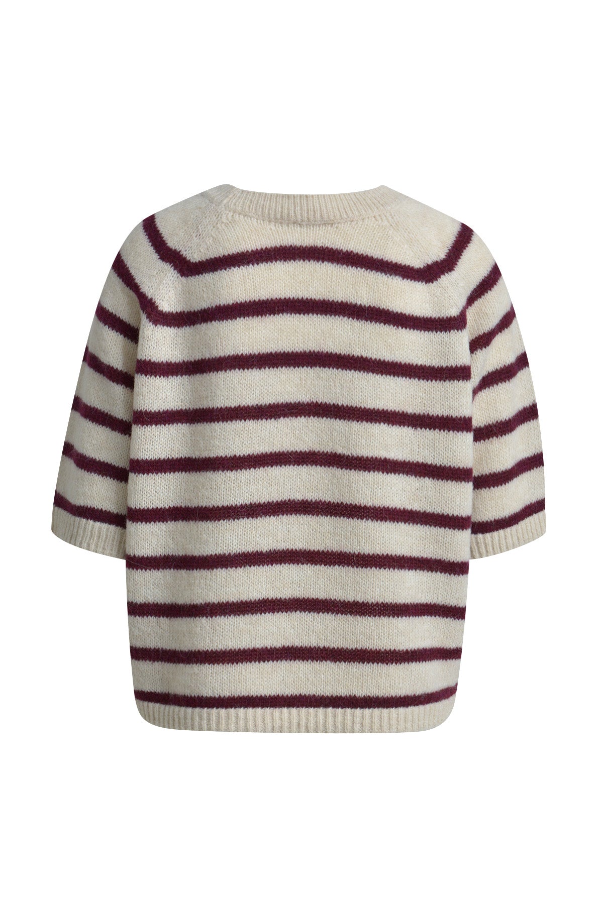 Milano Kurzarmpullover vino print