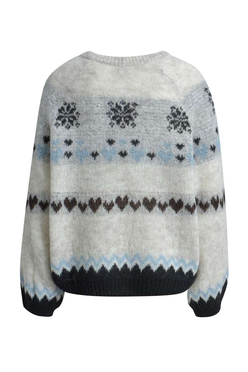 Milano Cardigan/Strickjacke cream print