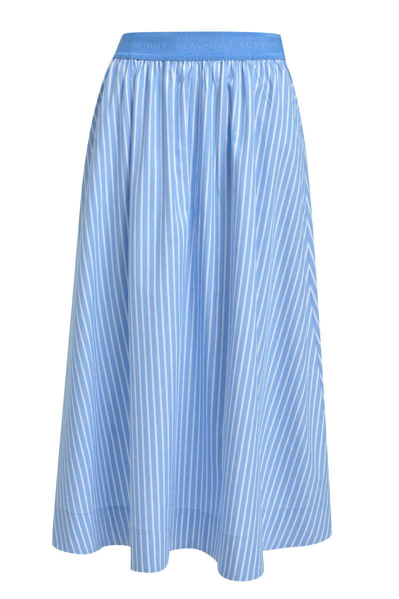 Milano Rock gestreift cornflower print, Viskose, Baumwolle, elastischer Bund