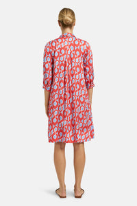 Milano Hemdblusenkleid red print