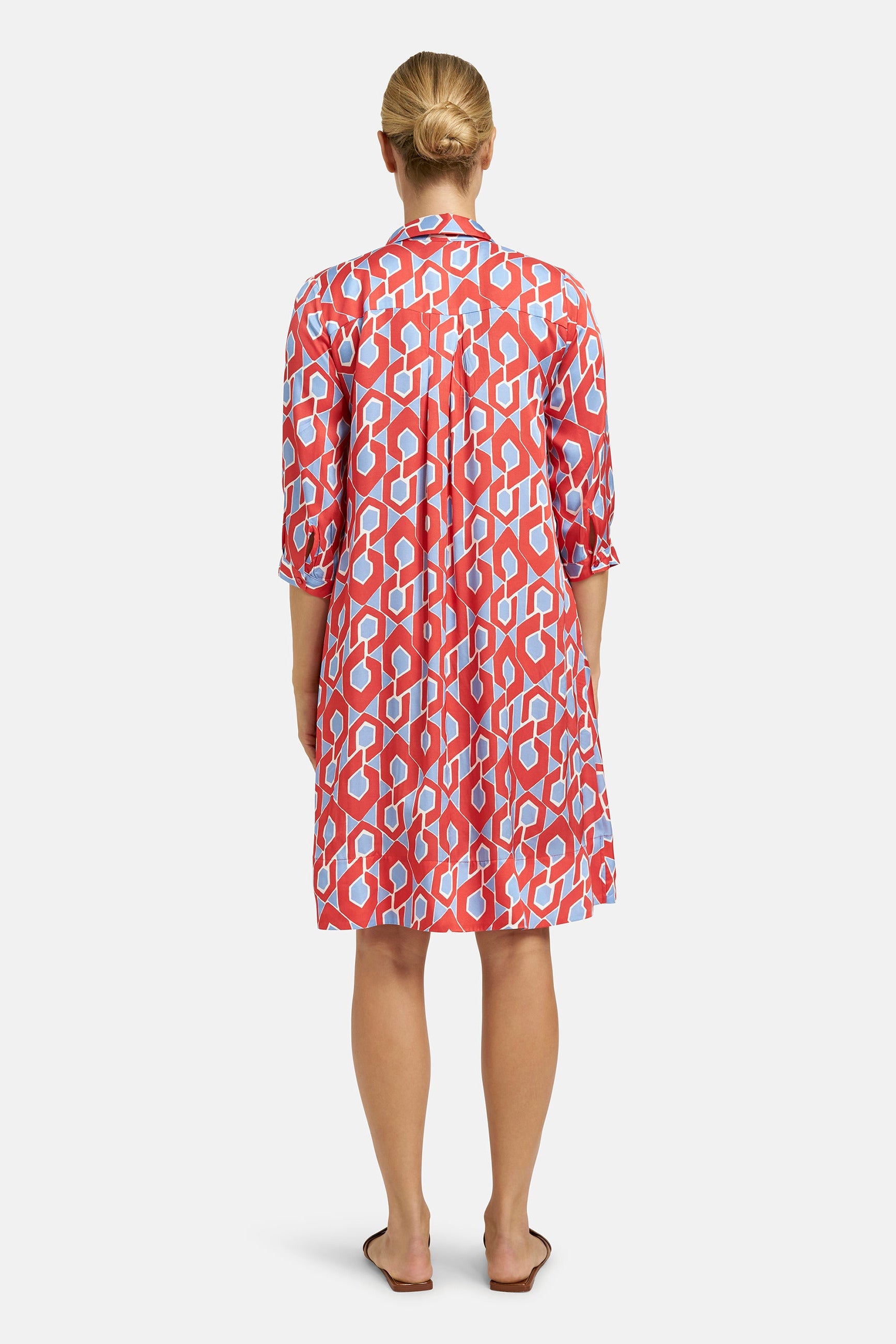 Milano Hemdblusenkleid red print
