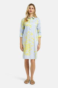 Milano Hemdblusenkleid light blue print