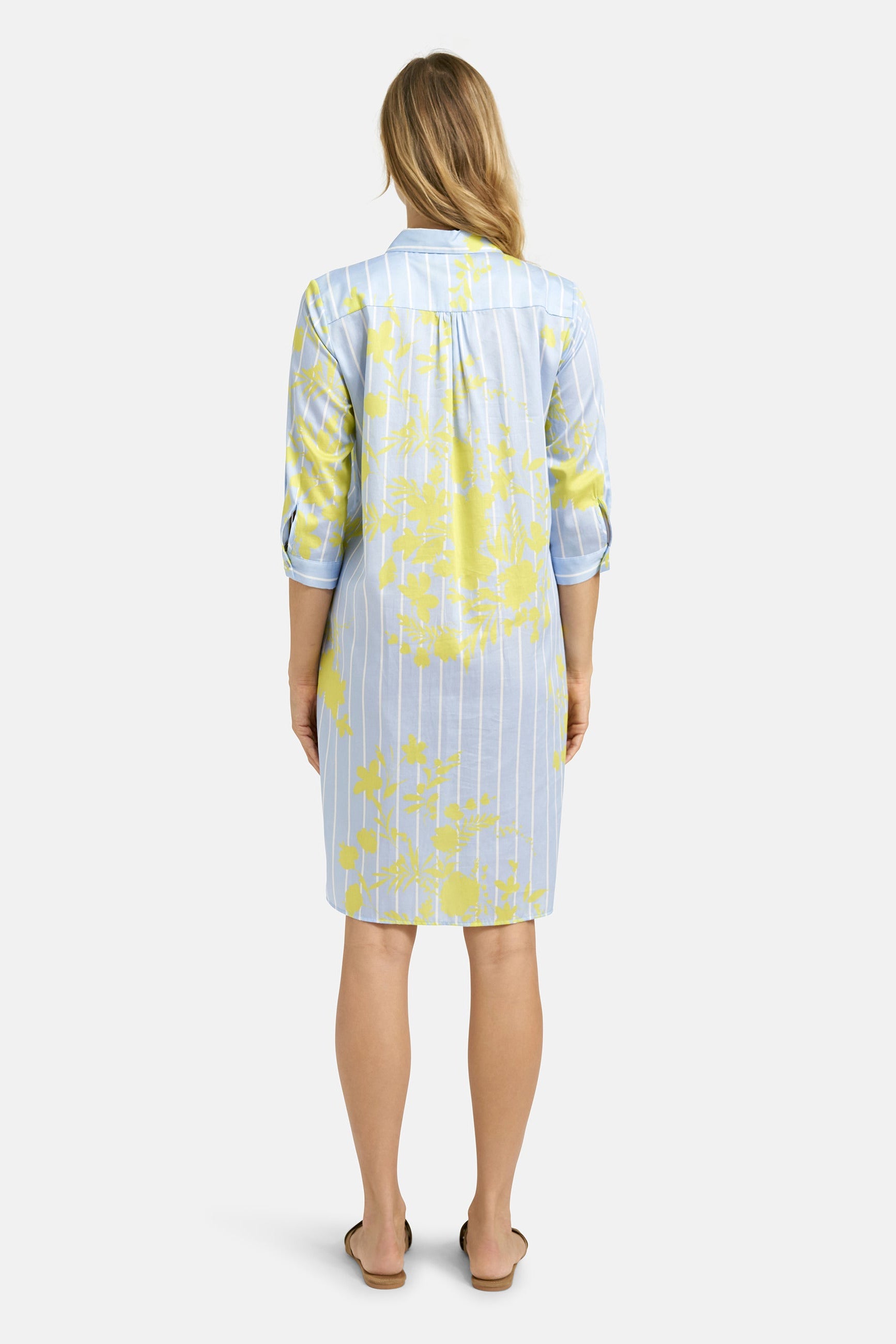 Milano Hemdblusenkleid light blue print