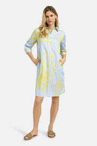 Milano Hemdblusenkleid light blue print