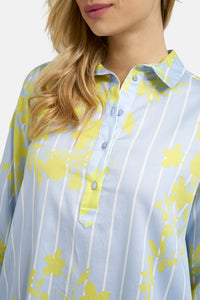 Milano Hemdblusenkleid light blue print