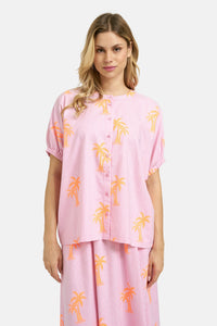 Milano Bluse pink print