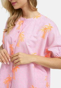 Milano Bluse pink print