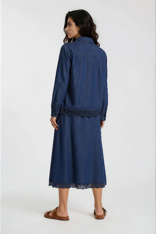 Milano Hemdbluse dark denim