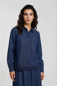 Milano Hemdbluse dark denim