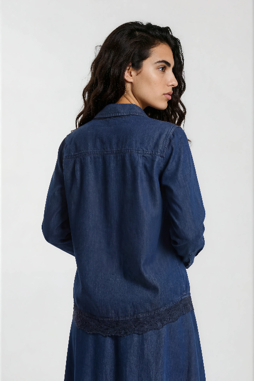 Milano Hemdbluse dark denim