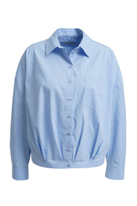 Milano Bluse gestreift light blue print