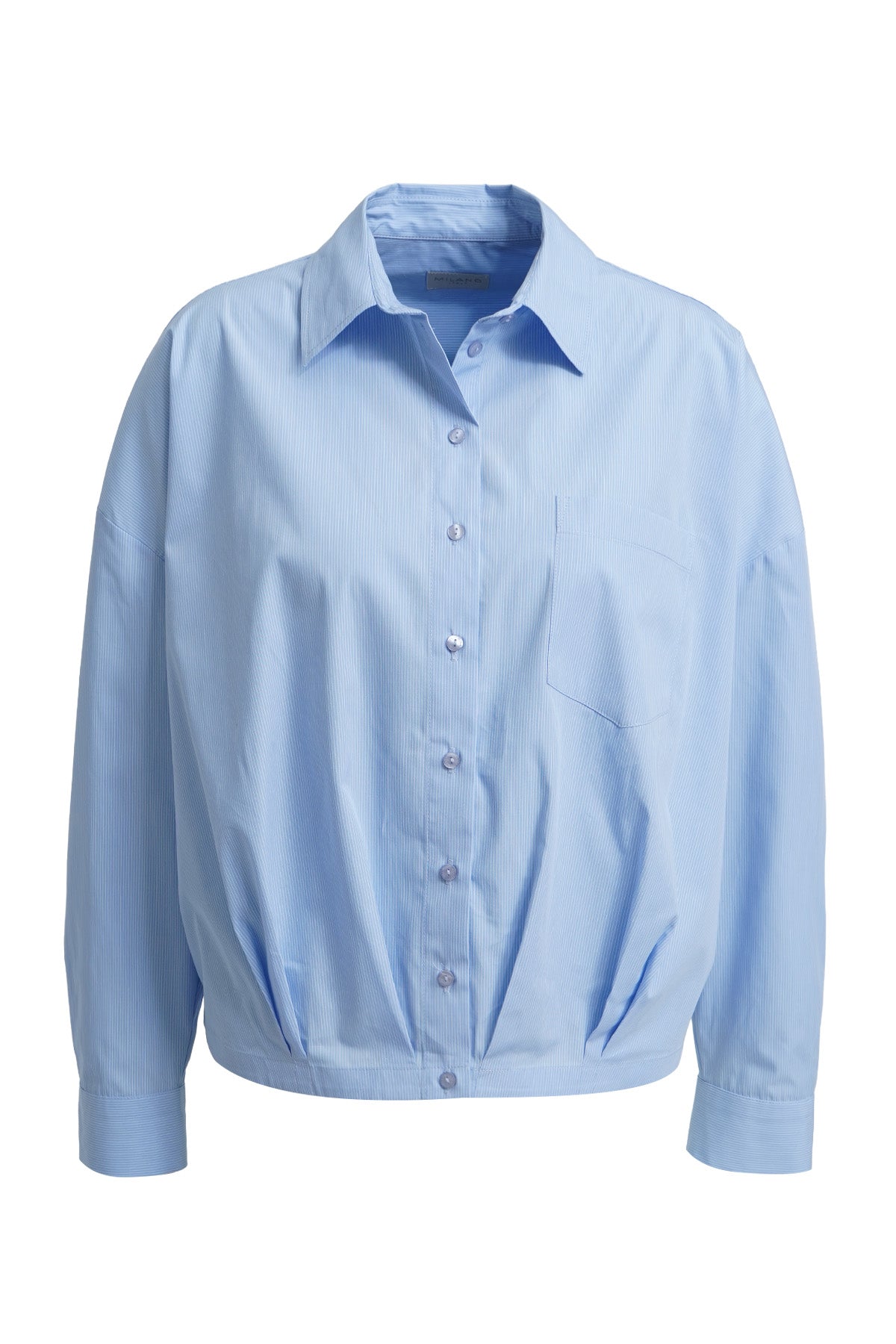 Milano Bluse gestreift light blue print