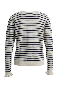 Milano Strickjacke/Cardigan gestreift navy print