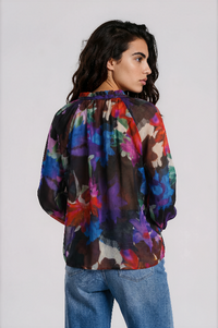 Milano Bluse purple print