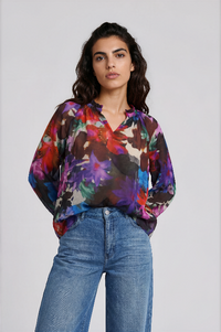 Milano Bluse purple print